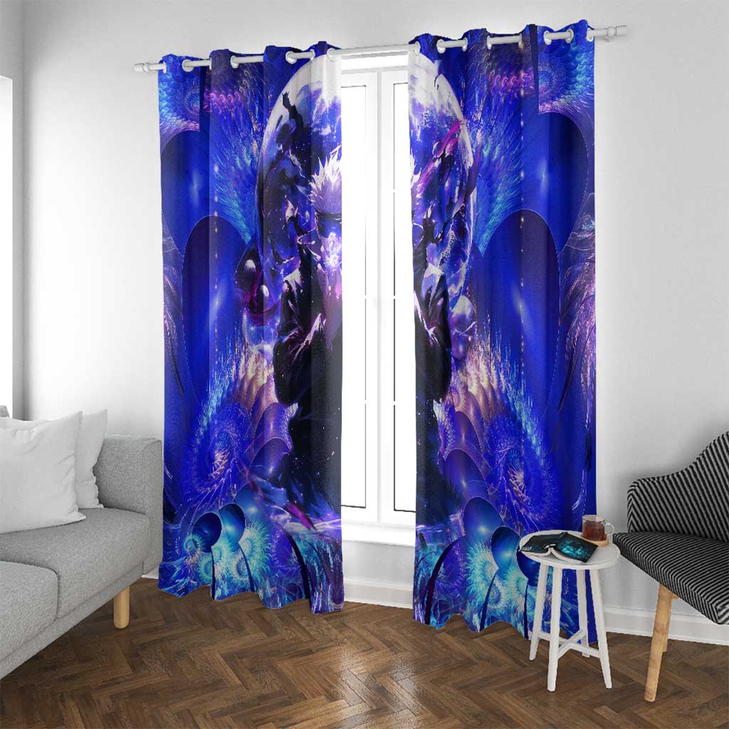 Trippy Gojo Satoru Jujutsu Kaisen Window Curtain Anime Style