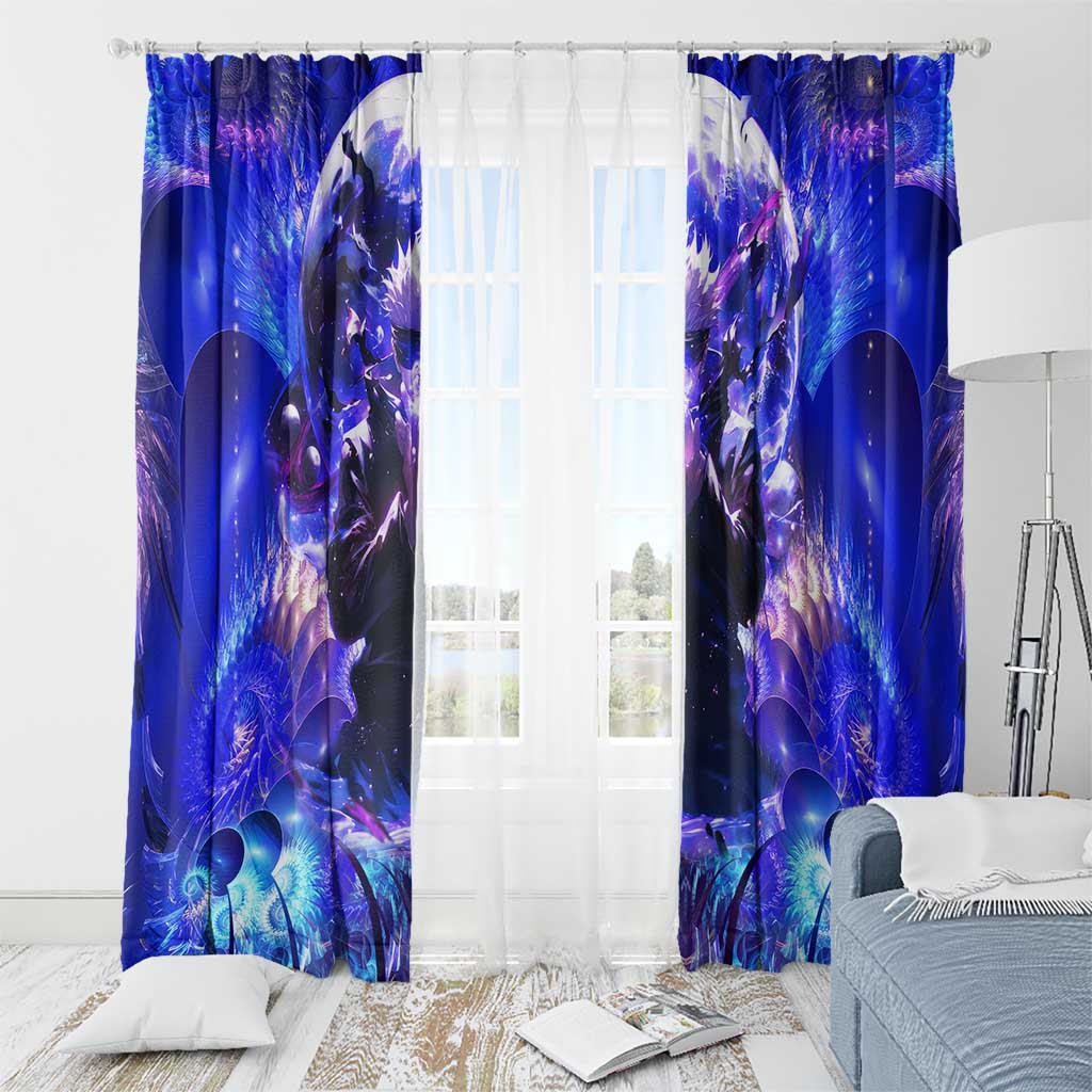 Trippy Gojo Satoru Jujutsu Kaisen Window Curtain Anime Style