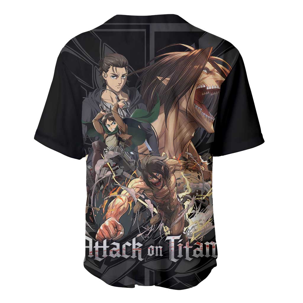 Eren Yeager Attack on Titan Baseball Jersey Anime Style - The Mazicc