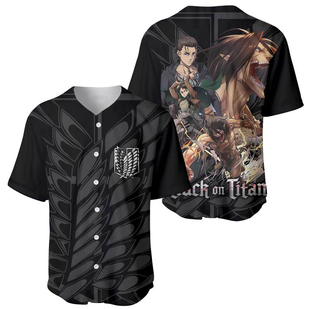 Eren Yeager Attack on Titan Baseball Jersey Anime Style - The Mazicc