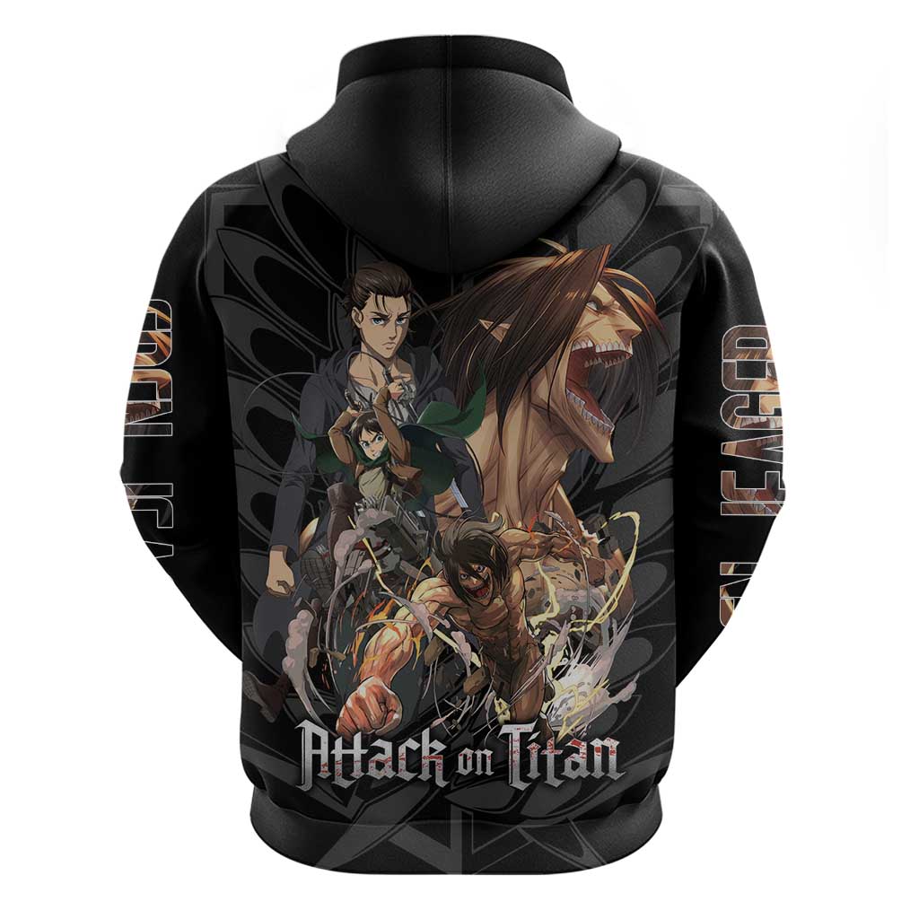 Eren Yeager Attack on Titan Hoodie Anime Style - The Mazicc