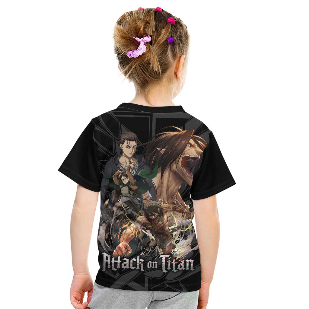Eren Yeager Attack on Titan Kid T Shirt Anime Style - The Mazicc