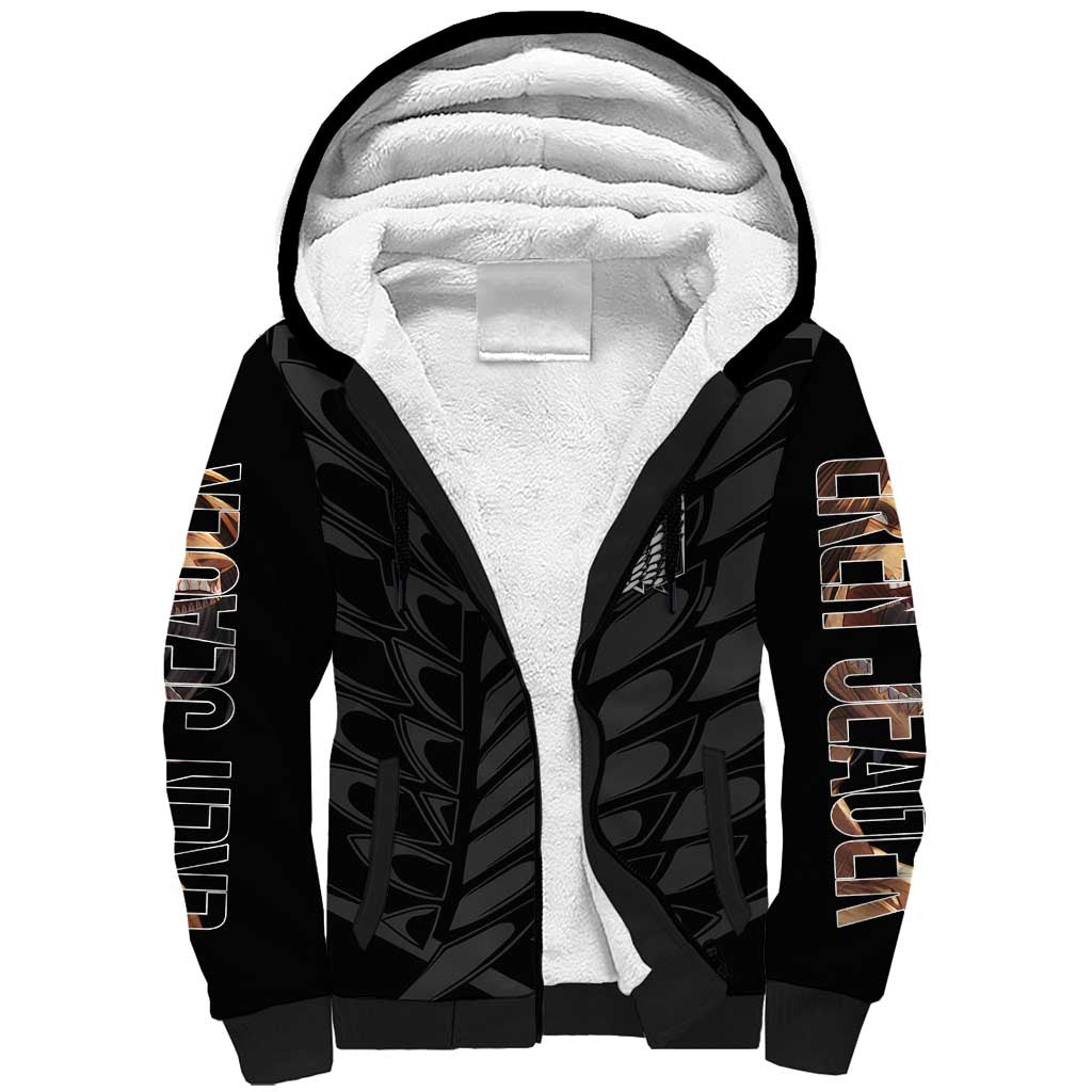 Eren Yeager Attack on Titan Sherpa Hoodie Anime Style - The Mazicc