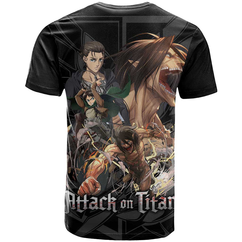 Eren Yeager Attack on Titan T Shirt Anime Style - The Mazicc