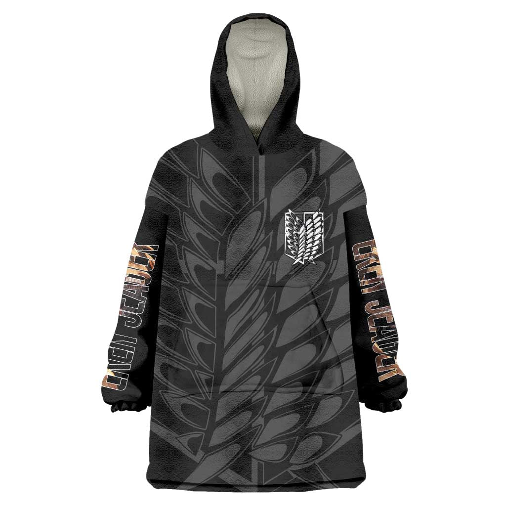 Eren Yeager Attack on Titan Wearable Blanket Hoodie Anime Style - The Mazicc