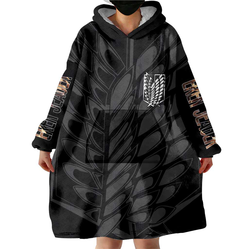 Eren Yeager Attack on Titan Wearable Blanket Hoodie Anime Style - The Mazicc