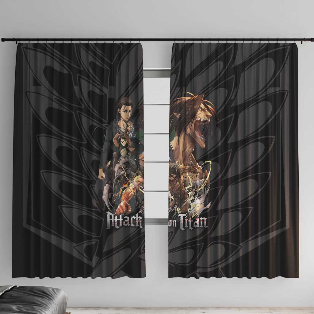 Eren Yeager Attack on Titan Window Curtain Anime Style - The Mazicc