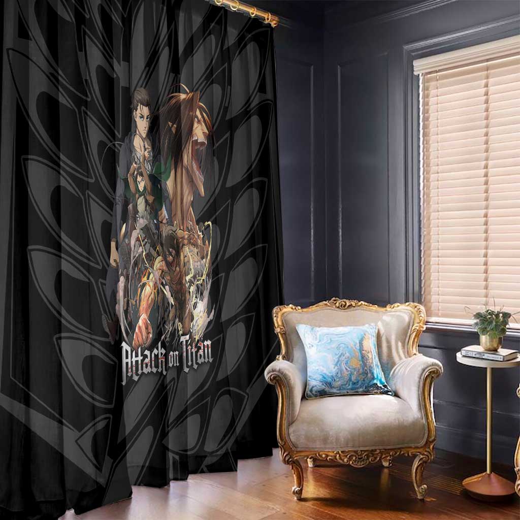 Eren Yeager Attack on Titan Window Curtain Anime Style - The Mazicc