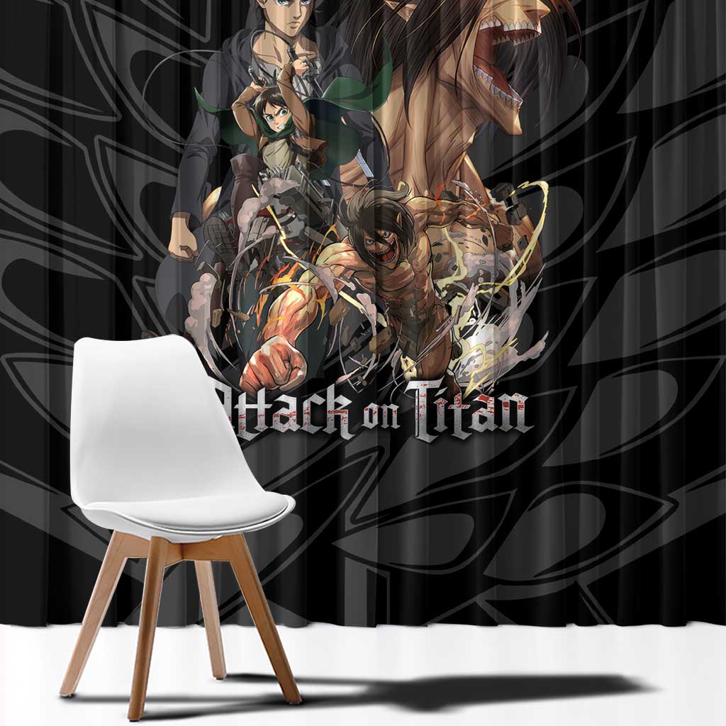 Eren Yeager Attack on Titan Window Curtain Anime Style - The Mazicc