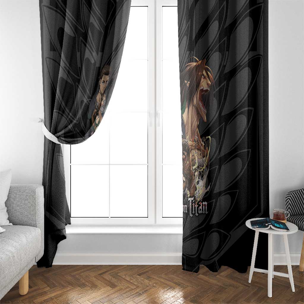 Eren Yeager Attack on Titan Window Curtain Anime Style - The Mazicc
