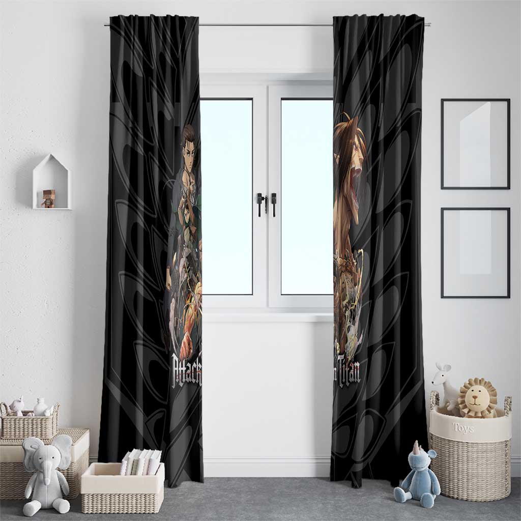 Eren Yeager Attack on Titan Window Curtain Anime Style - The Mazicc