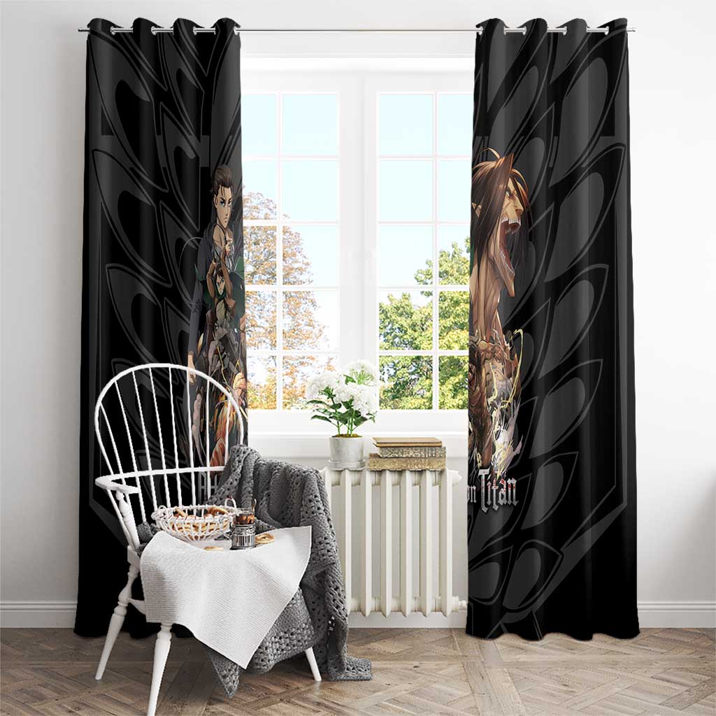 Eren Yeager Attack on Titan Window Curtain Anime Style - The Mazicc