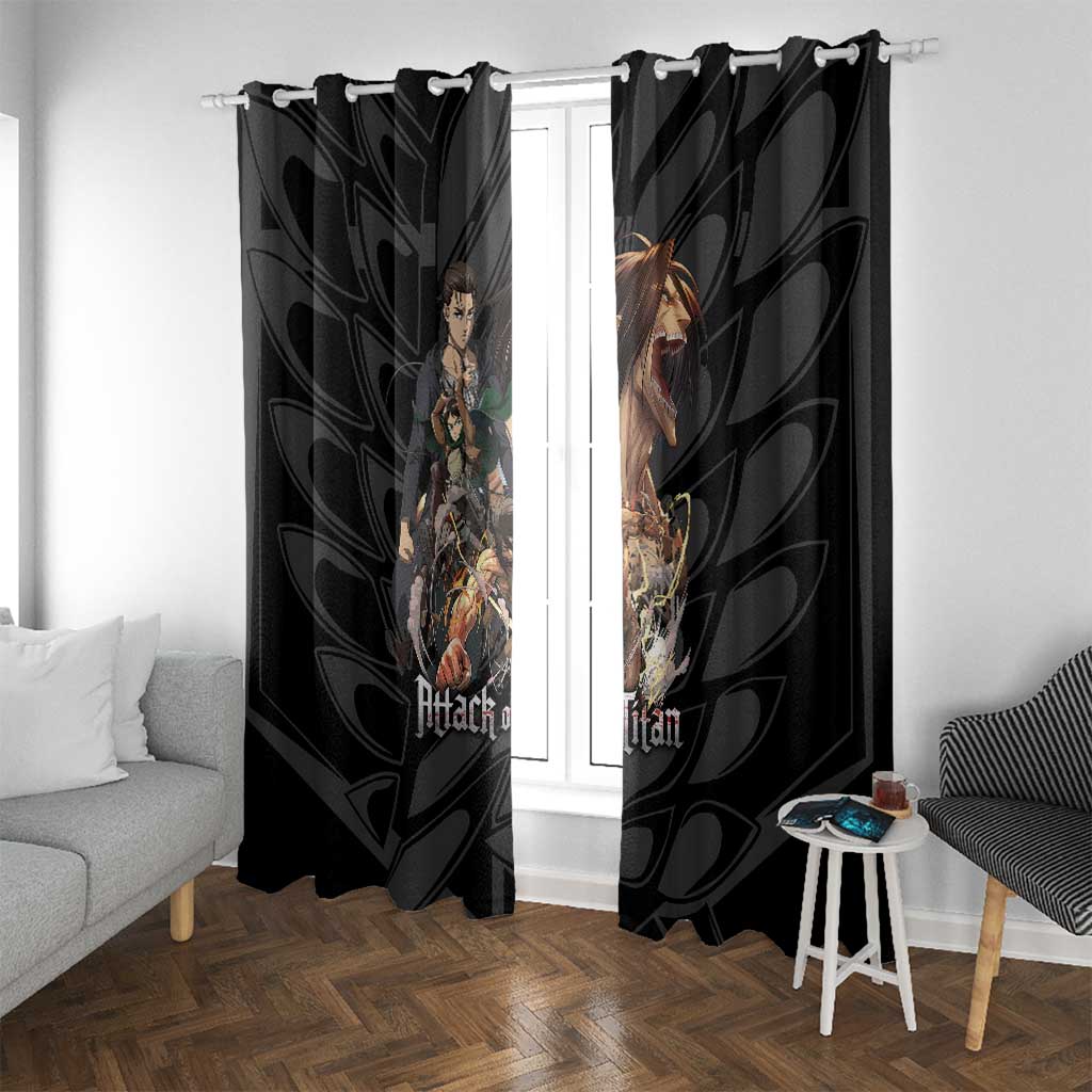 Eren Yeager Attack on Titan Window Curtain Anime Style - The Mazicc