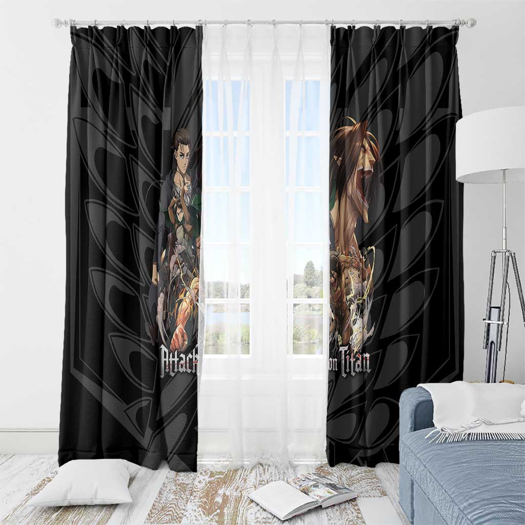 Eren Yeager Attack on Titan Window Curtain Anime Style - The Mazicc