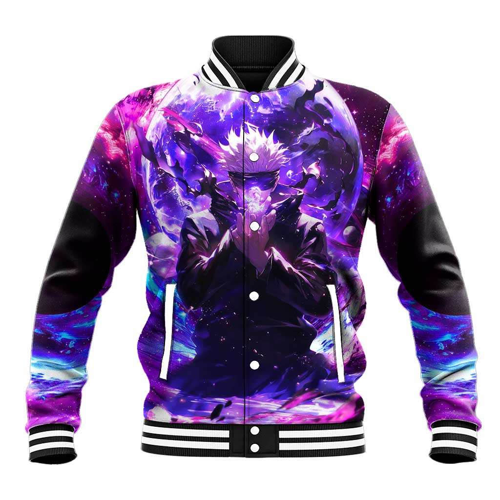 Trippy Gojo Satoru Jujutsu Kaisen Baseball Jacket Anime Style - The Mazicc