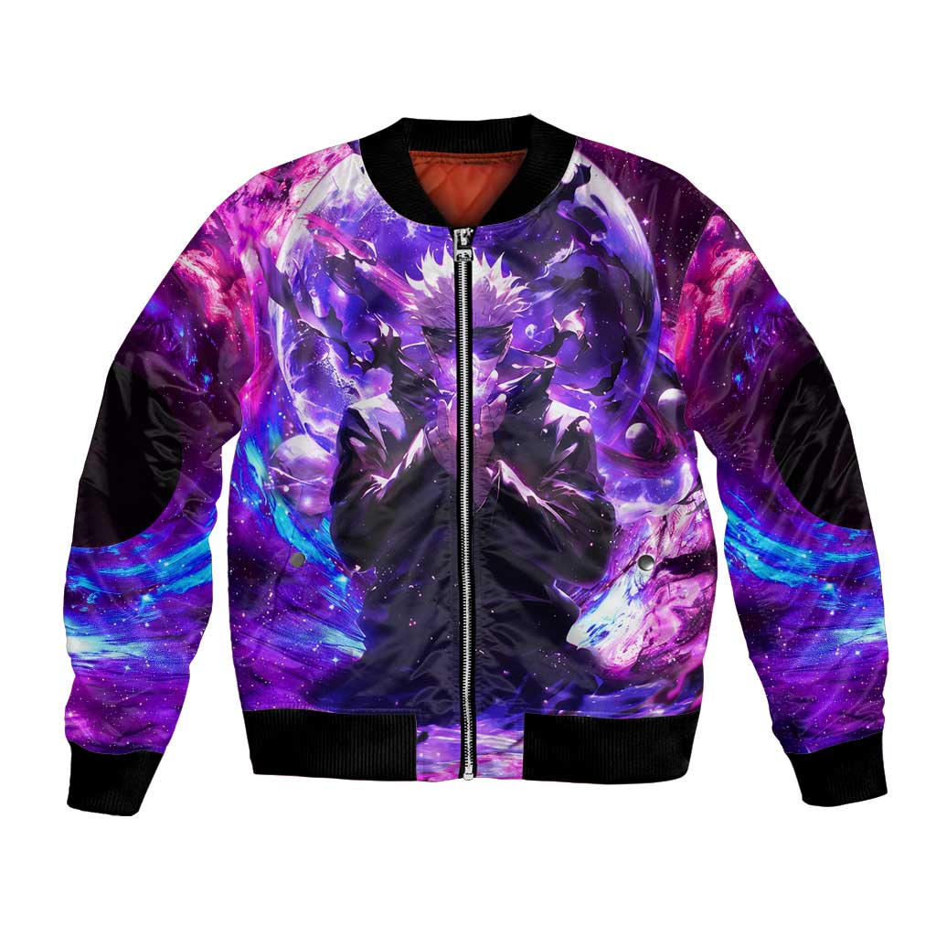 Trippy Gojo Satoru Jujutsu Kaisen Bomber Jacket Anime Style - The Mazicc