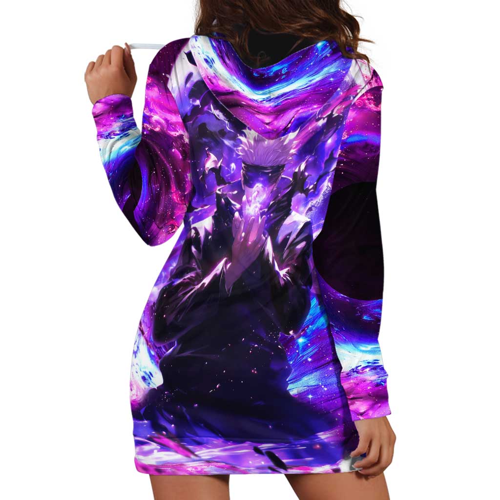 Trippy Gojo Satoru Jujutsu Kaisen Hoodie Dress Anime Style - The Mazicc