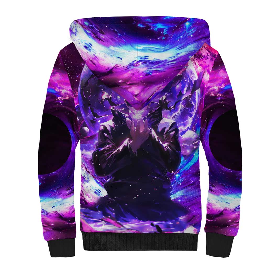 Trippy Gojo Satoru Jujutsu Kaisen Sherpa Hoodie Anime Style - The Mazicc