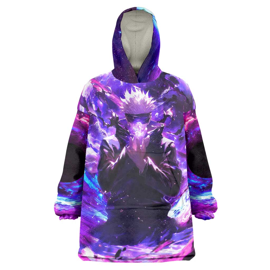 Trippy Gojo Satoru Jujutsu Kaisen Wearable Blanket Hoodie Anime Style - The Mazicc