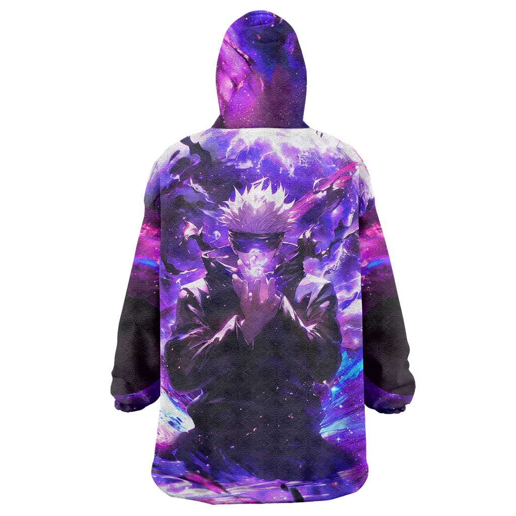 Trippy Gojo Satoru Jujutsu Kaisen Wearable Blanket Hoodie Anime Style - The Mazicc