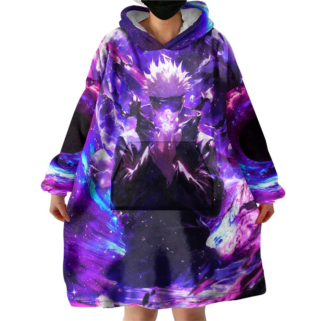 Trippy Gojo Satoru Jujutsu Kaisen Wearable Blanket Hoodie Anime Style - The Mazicc