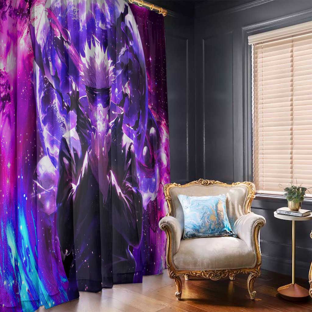 Trippy Gojo Satoru Jujutsu Kaisen Window Curtain Anime Style - The Mazicc