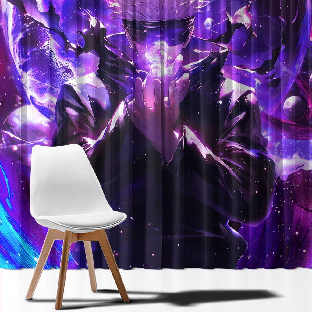Trippy Gojo Satoru Jujutsu Kaisen Window Curtain Anime Style - The Mazicc