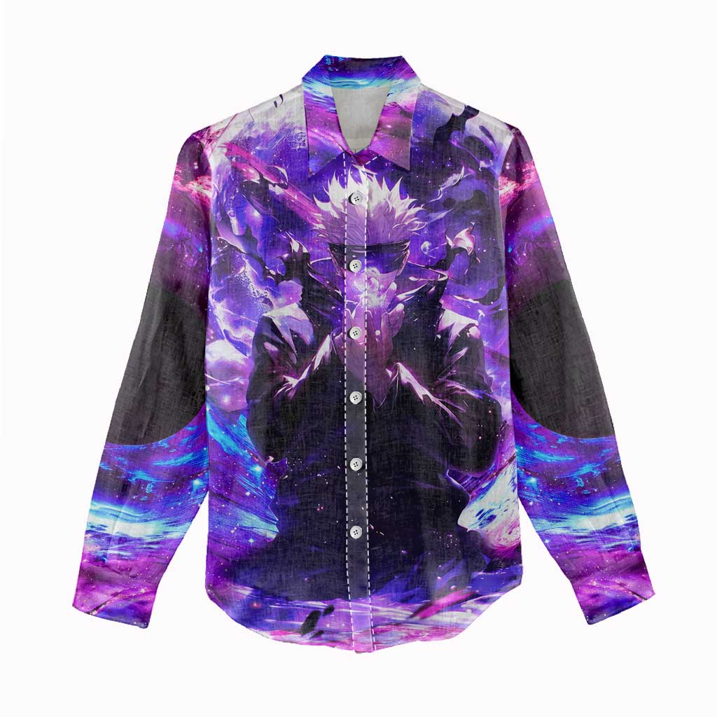Trippy Gojo Satoru Jujutsu Kaisen Women Casual Shirt Anime Style - The Mazicc