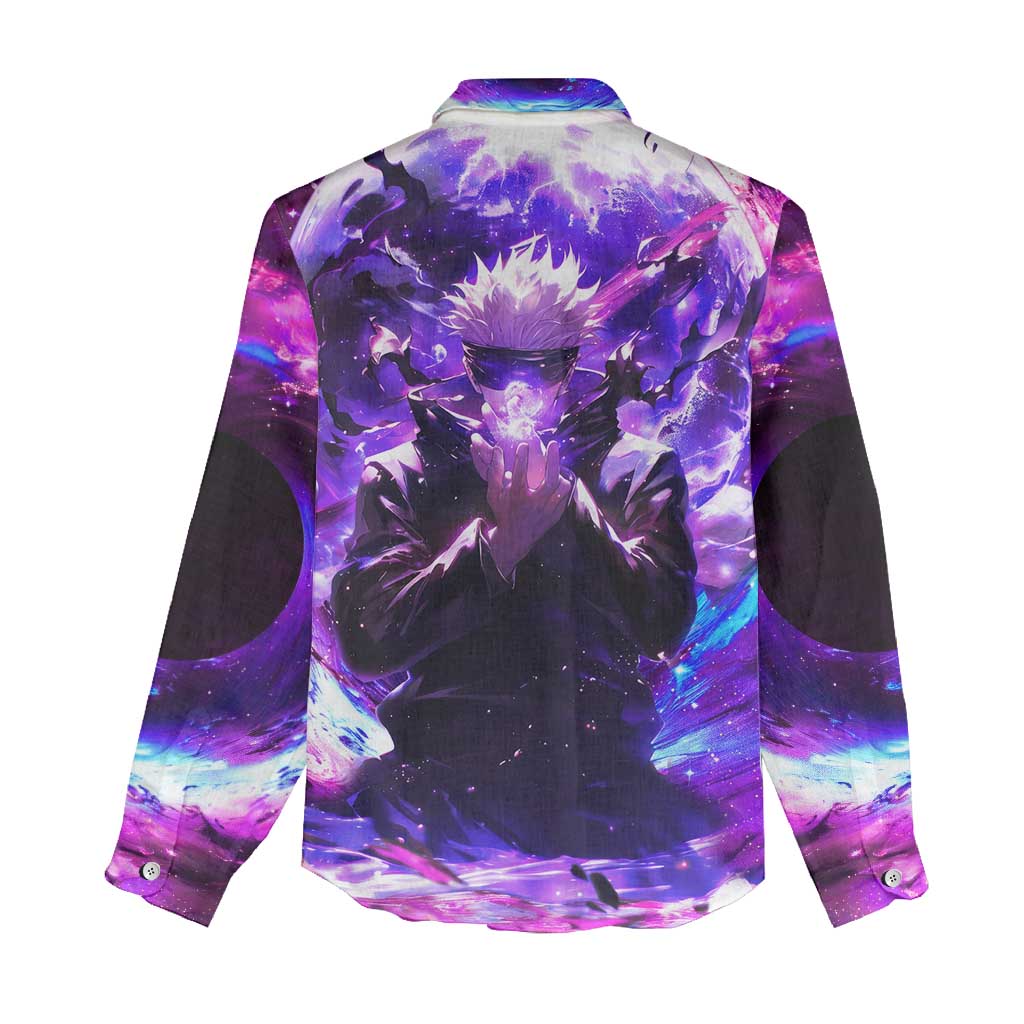 Trippy Gojo Satoru Jujutsu Kaisen Women Casual Shirt Anime Style - The Mazicc