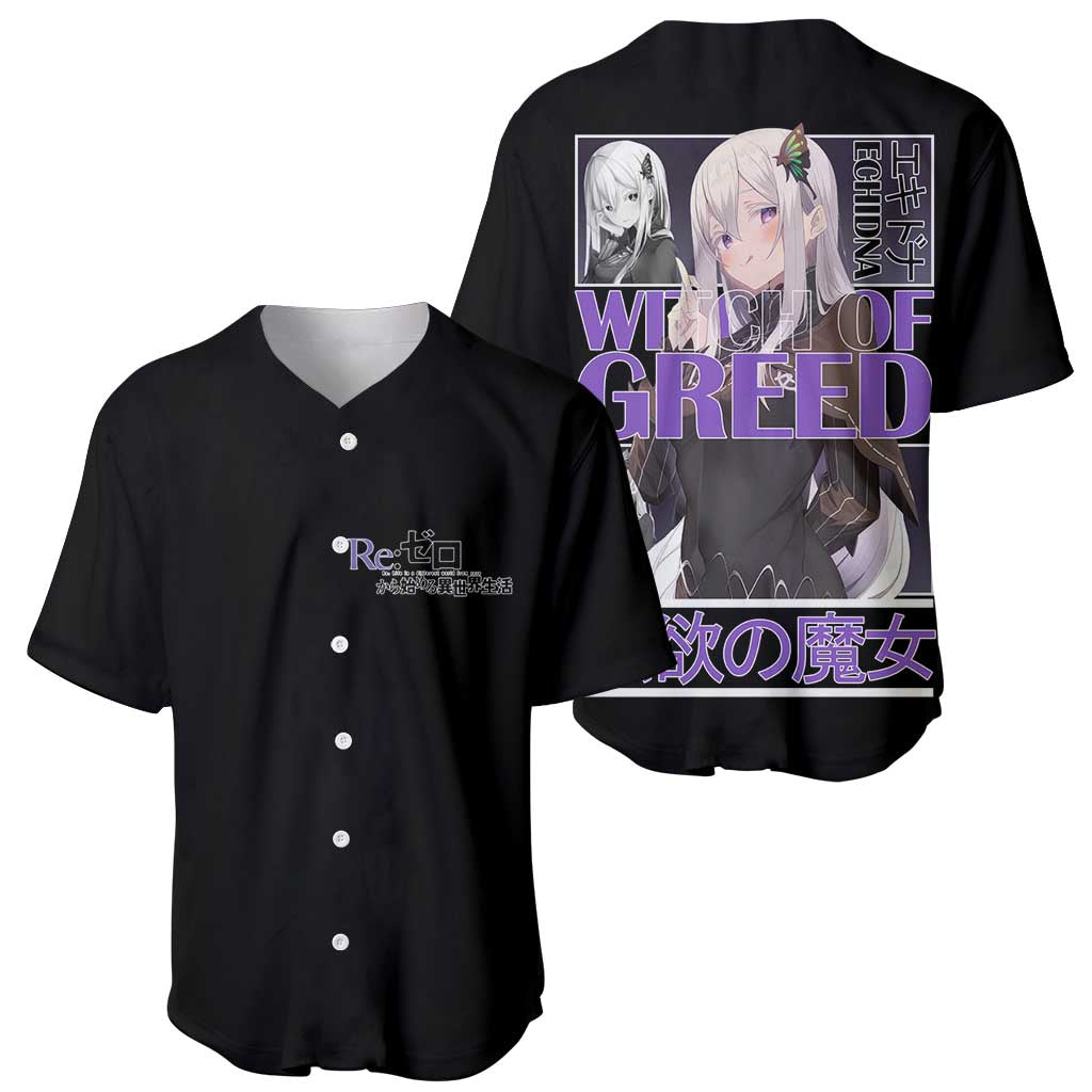 Echidna Re: Zero Baseball Jersey Anime Style - The Mazicc