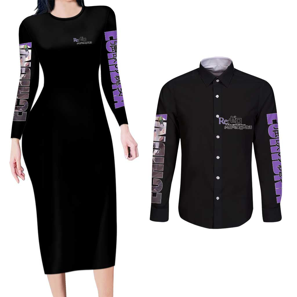 Echidna Re: Zero Couples Matching Long Sleeve Bodycon Dress and Long Sleeve Button Shirt Anime Style - The Mazicc