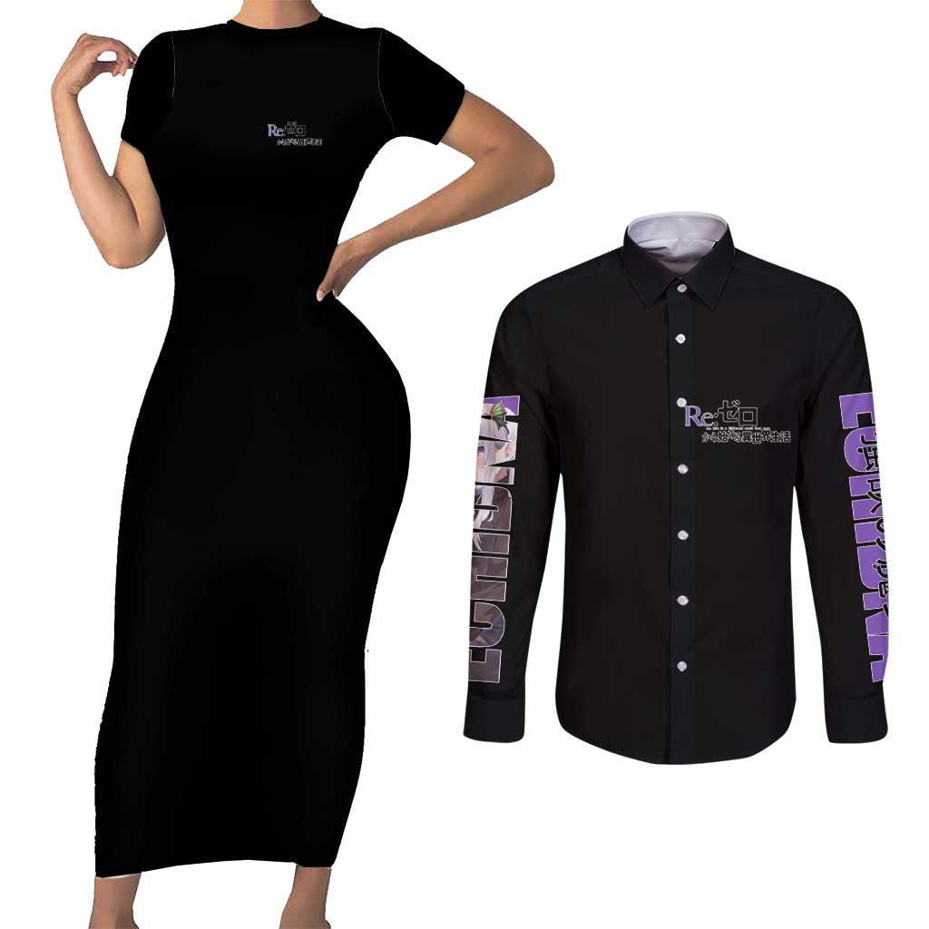 Echidna Re: Zero Couples Matching Short Sleeve Bodycon Dress and Long Sleeve Button Shirt Anime Style - The Mazicc