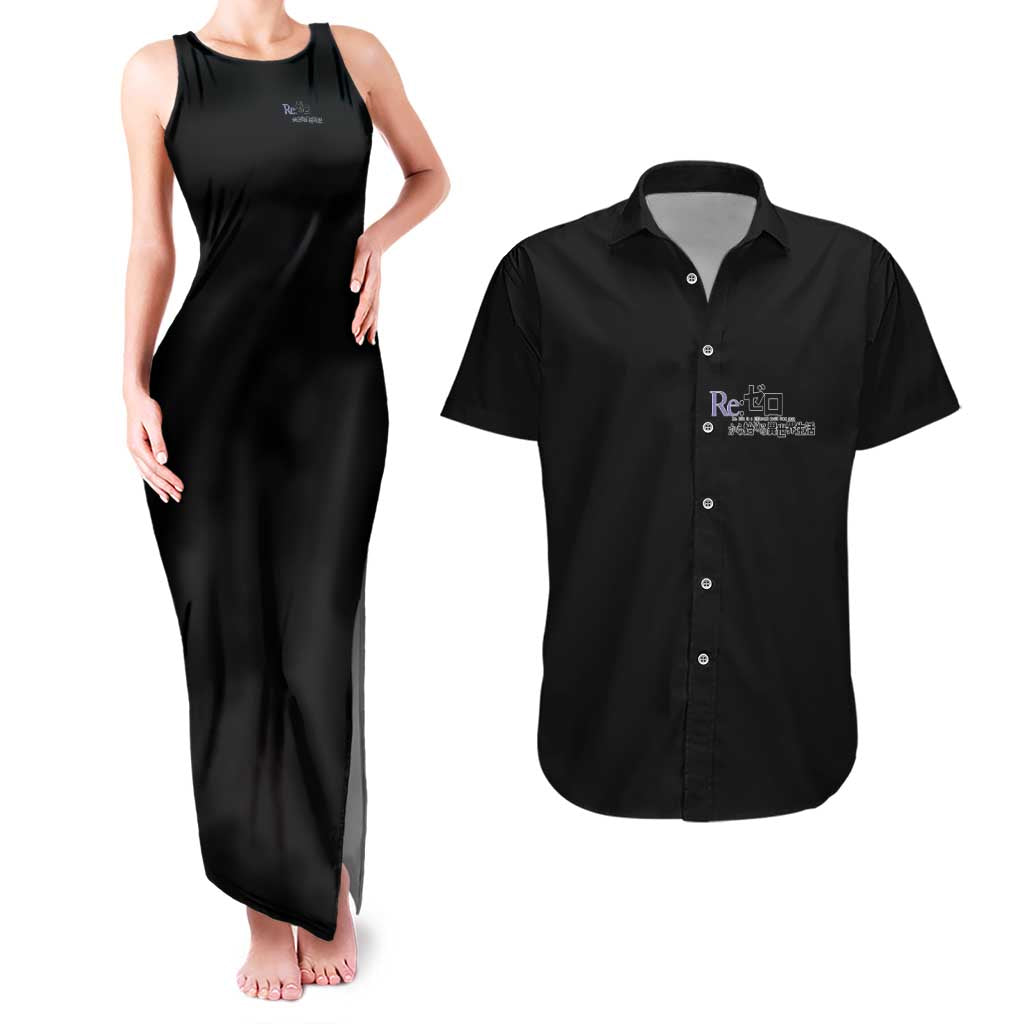 Echidna Re: Zero Couples Matching Tank Maxi Dress and Hawaiian Shirt Anime Style - The Mazicc