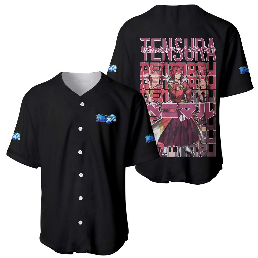 Benimaru That Time I Got Reincarnated as a Slime Baseball Jersey Anime Style