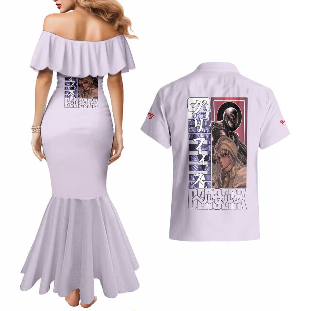 Griffith Berserk Couples Matching Mermaid Dress and Hawaiian Shirt Anime Style
