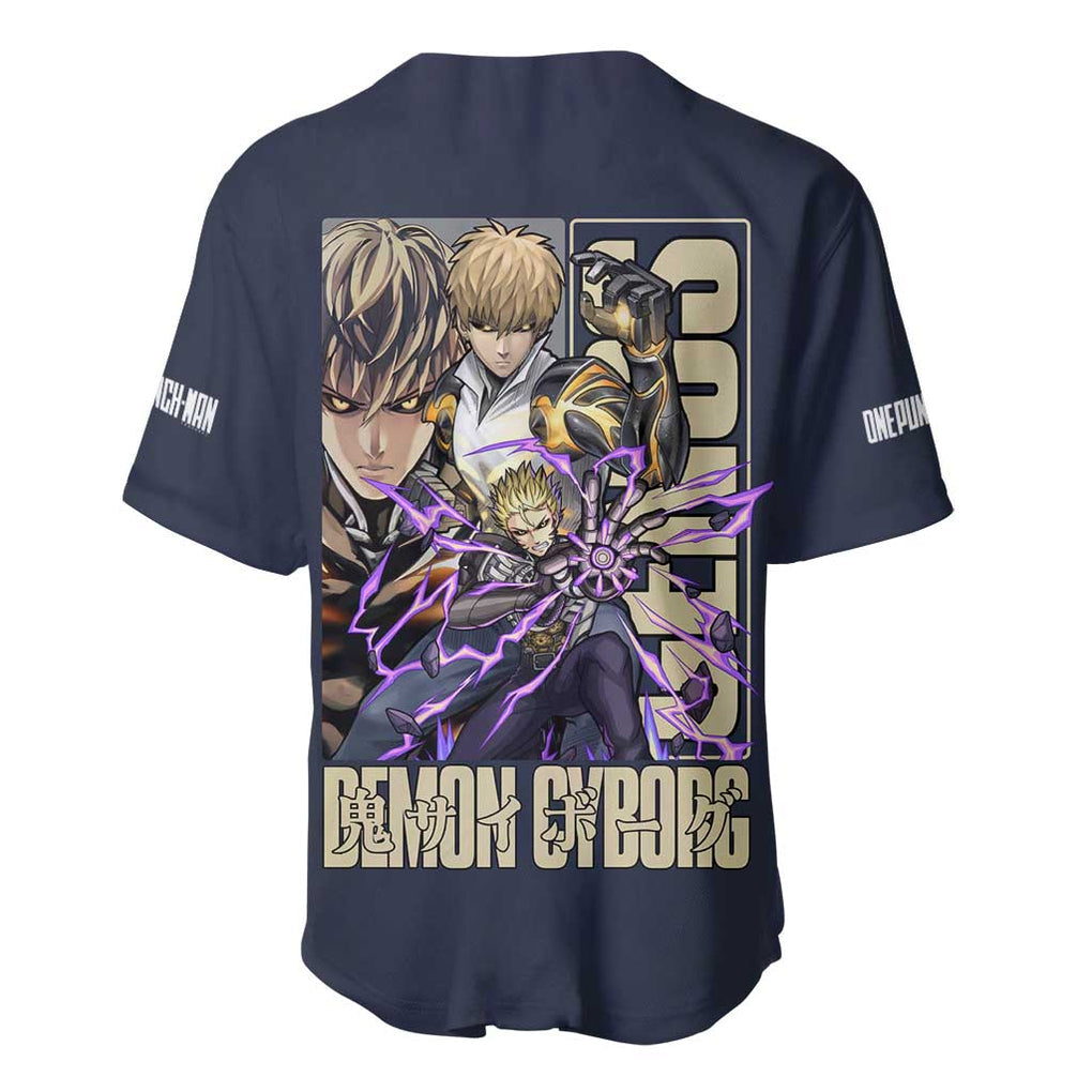 Genos S Level Hero - One Punch Man Baseball Jersey Anime Style