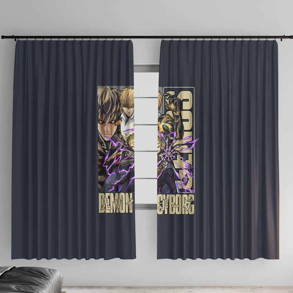 Genos S Level Hero - One Punch Man Window Curtain Anime Style