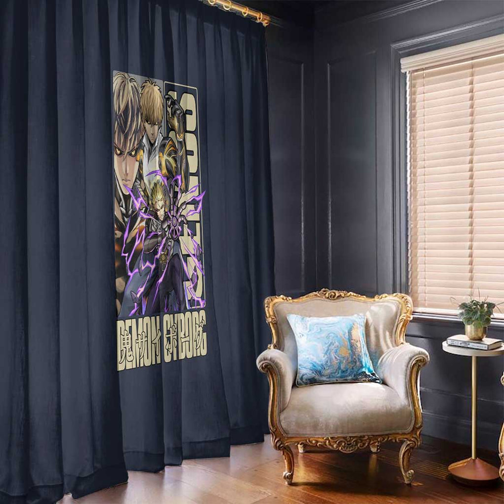 Genos S Level Hero - One Punch Man Window Curtain Anime Style