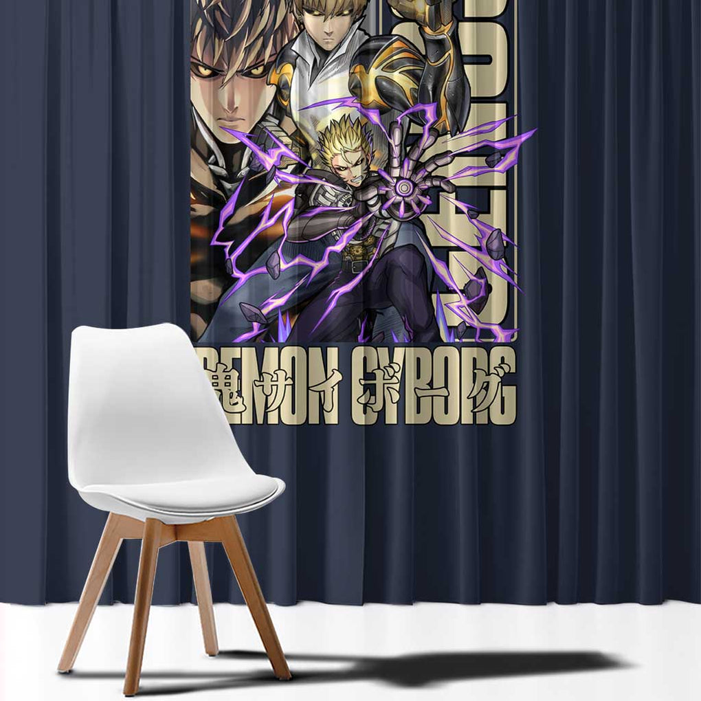 Genos S Level Hero - One Punch Man Window Curtain Anime Style