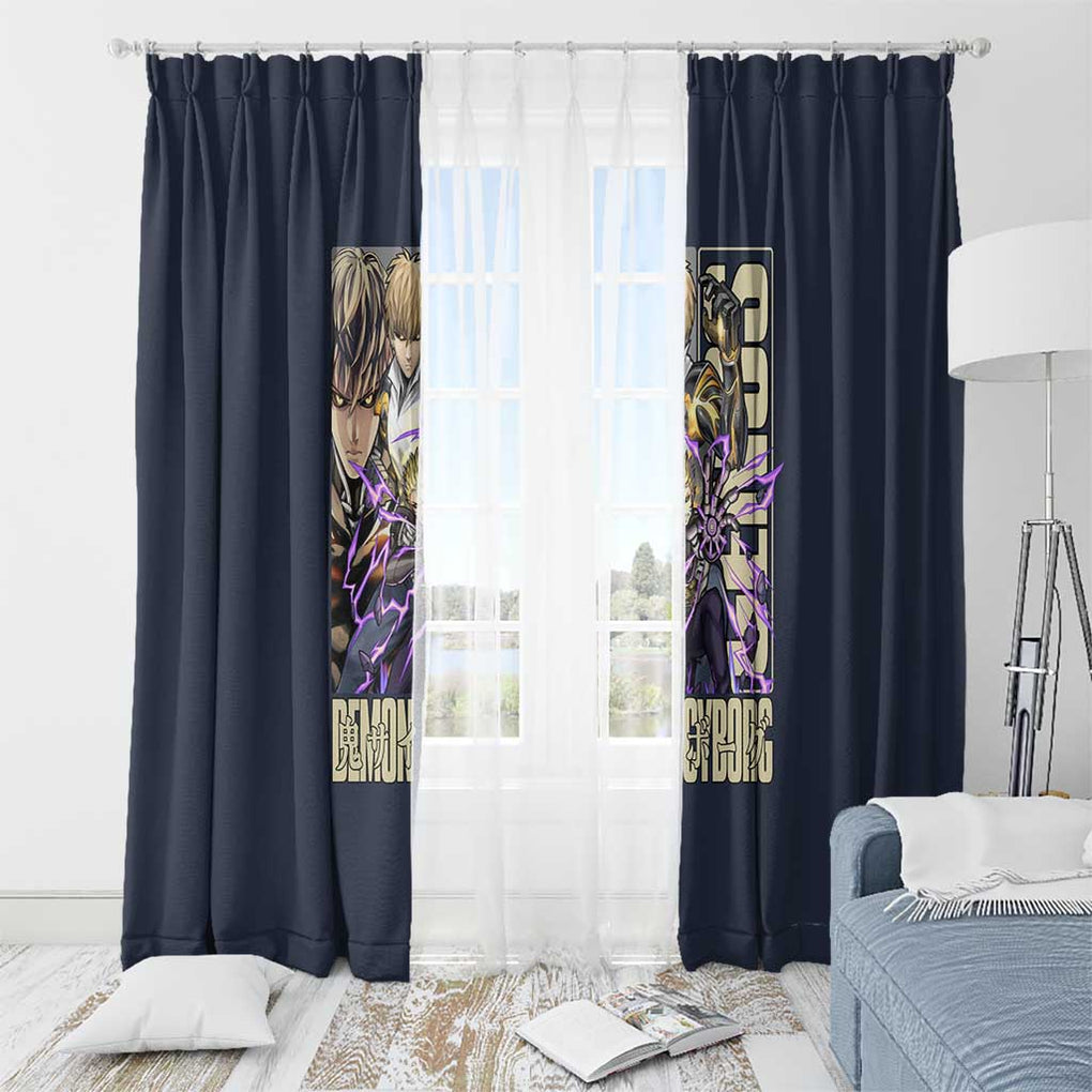 Genos S Level Hero - One Punch Man Window Curtain Anime Style