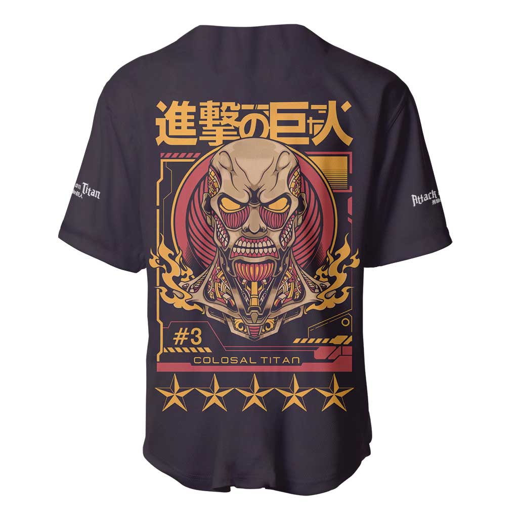 Colossal Titan Attack on Titan Baseball Jersey Anime Style