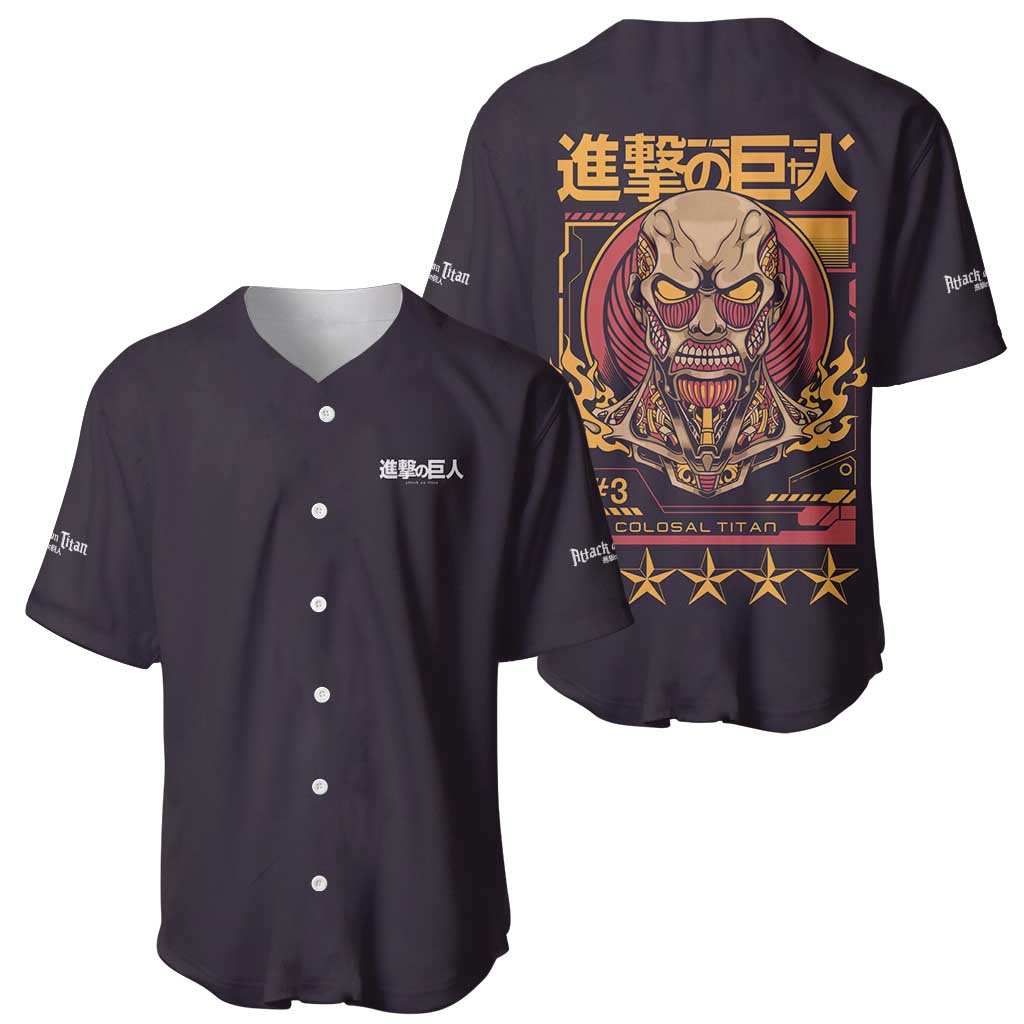 Colossal Titan Attack on Titan Baseball Jersey Anime Style