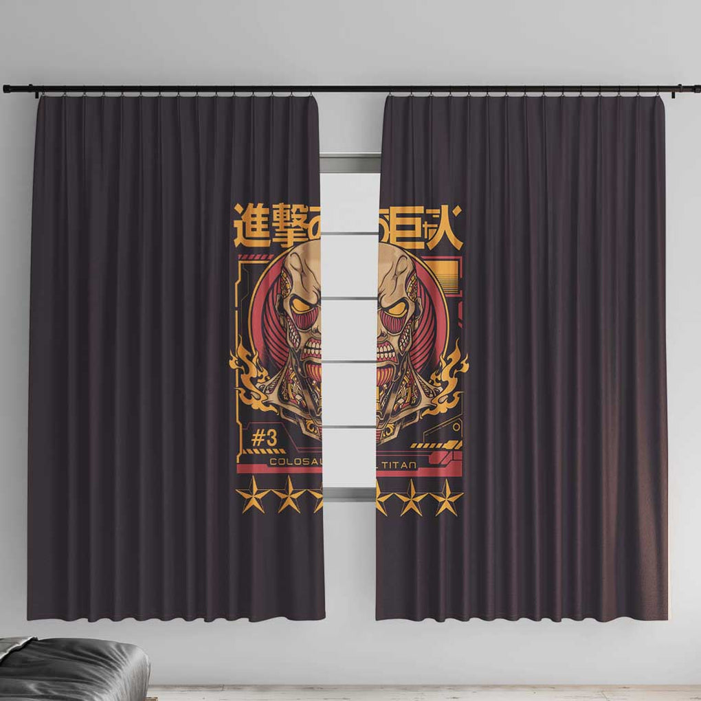 Colossal Titan Attack on Titan Window Curtain Anime Style