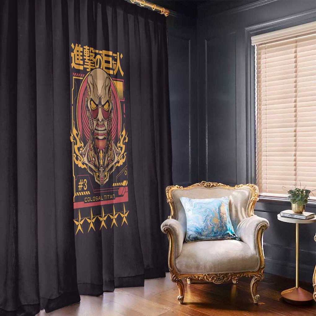 Colossal Titan Attack on Titan Window Curtain Anime Style