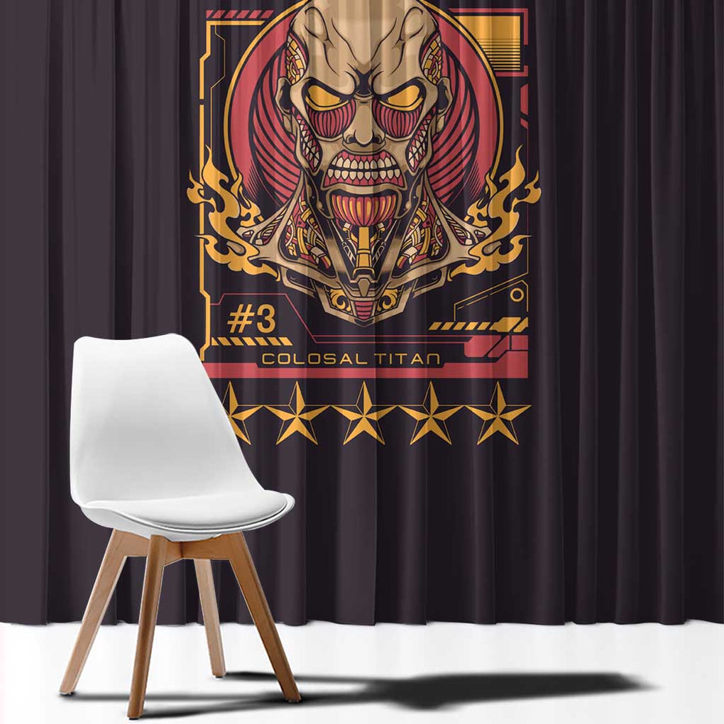 Colossal Titan Attack on Titan Window Curtain Anime Style