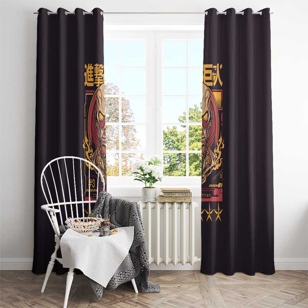 Colossal Titan Attack on Titan Window Curtain Anime Style