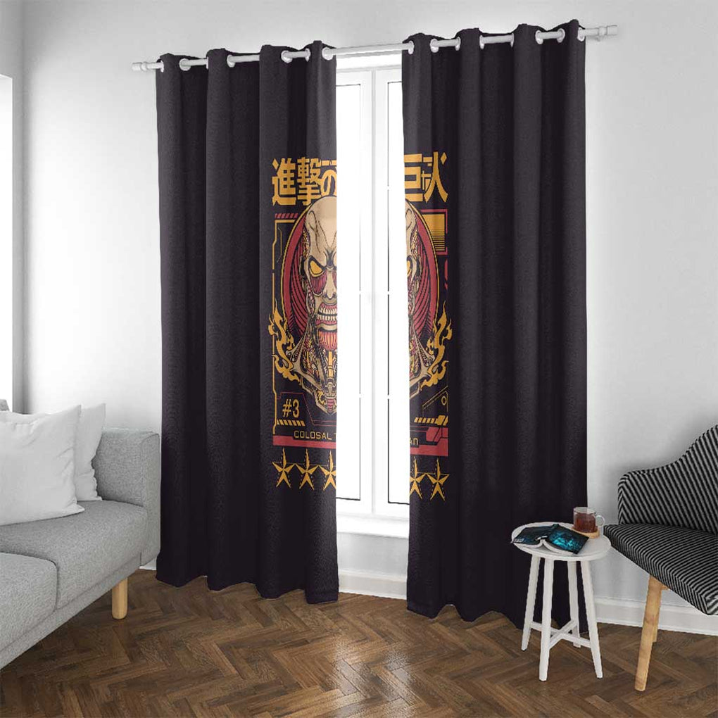 Colossal Titan Attack on Titan Window Curtain Anime Style
