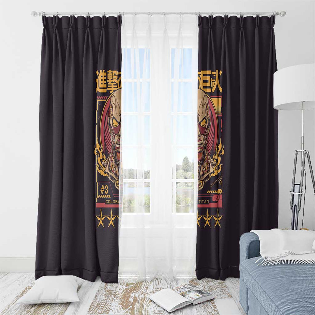 Colossal Titan Attack on Titan Window Curtain Anime Style