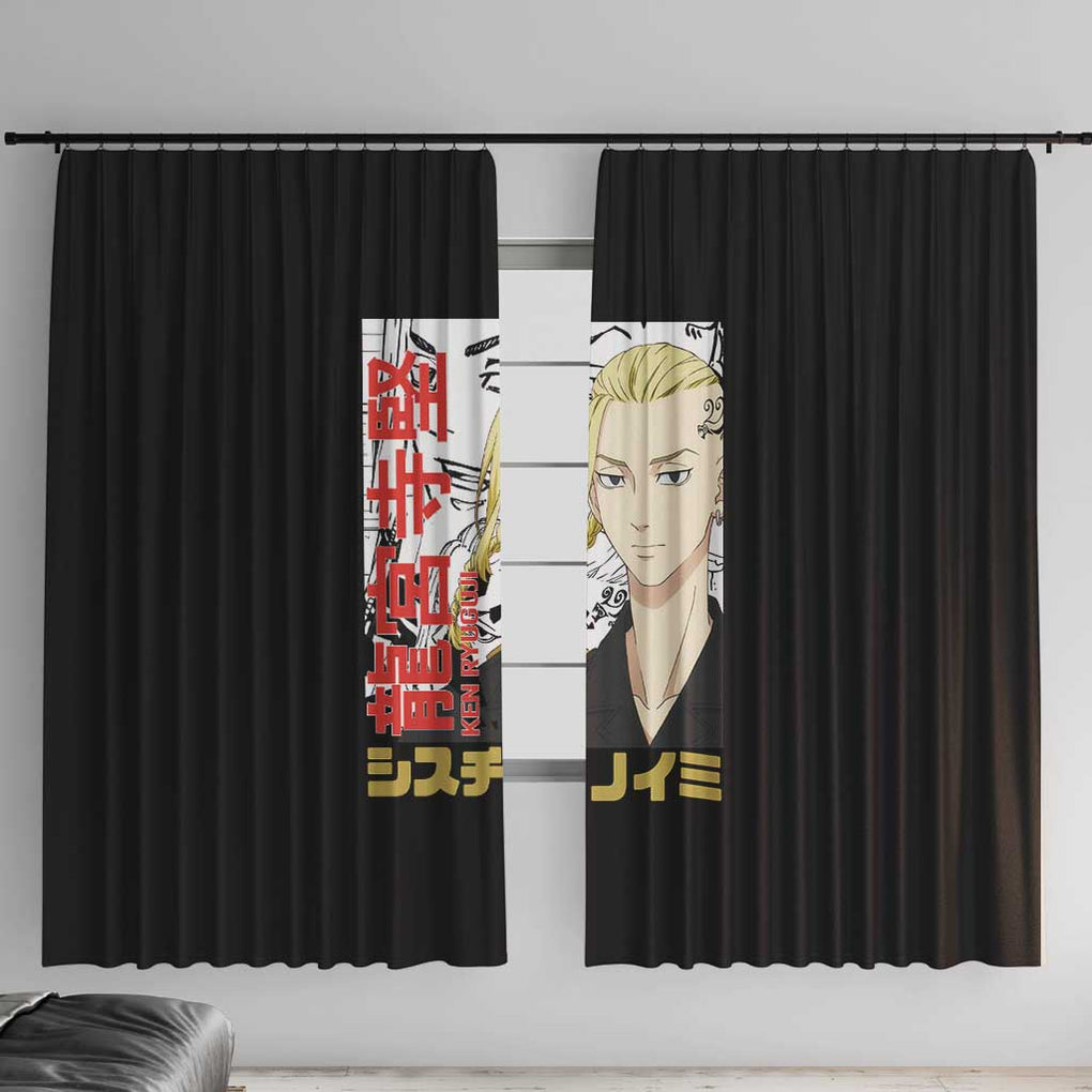 Draken Ryuguji Ken Tokyo Revengers Window Curtain Anime Style