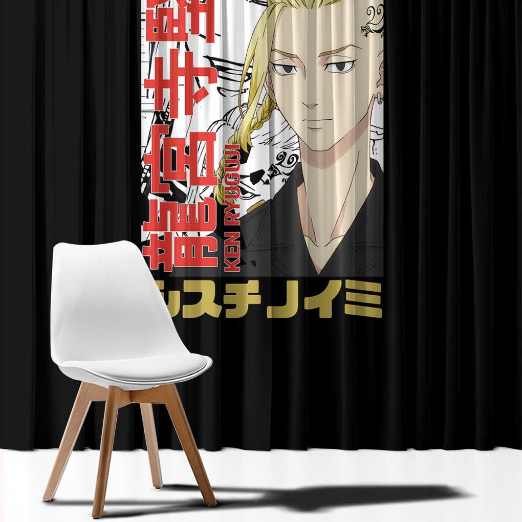 Draken Ryuguji Ken Tokyo Revengers Window Curtain Anime Style